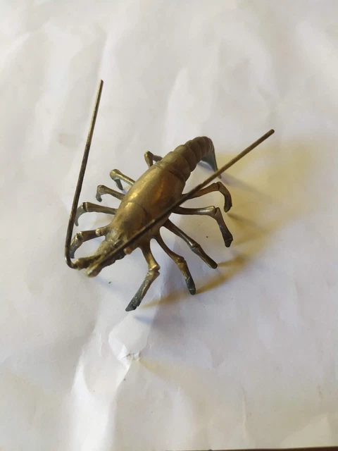 Scultura vintage in argento "Panulirus japonicus"