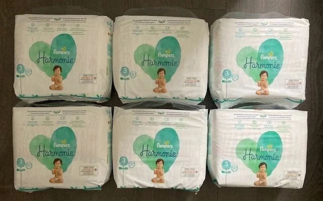 Couches Pampers Harmonie Taille 4 (9-14kg) 168 Couches