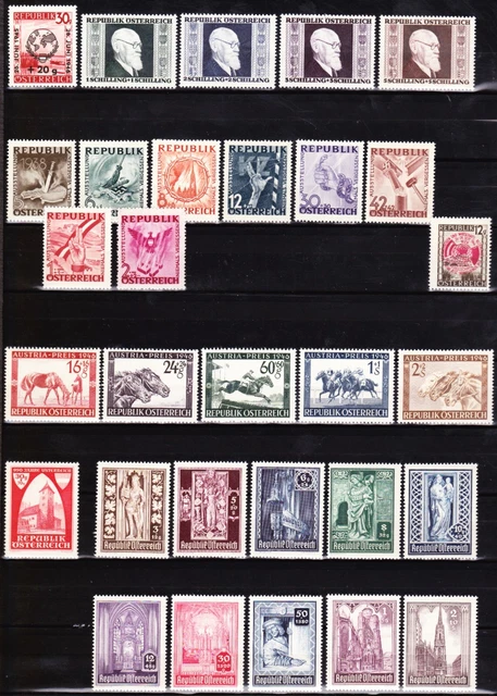 Österr. 1946 ANK 775-808 Mi 771-800 ** Jahrgang 1946 KW €91,- postfrisch
