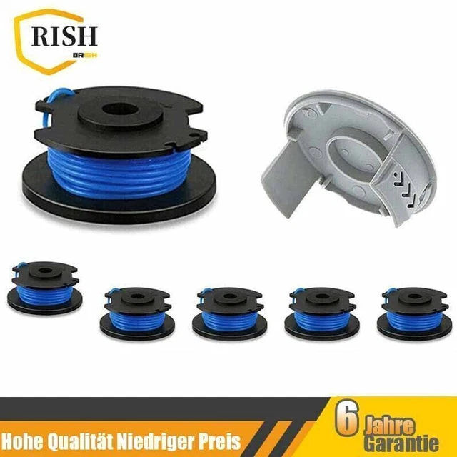 Flexman Rasentrimmer Spulenkappen-Set – 5-teilig, Für Worx WA0010, Aus Kunststoff, Einfache Montage
