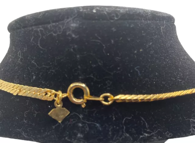 VINTAGE CCI FLAT Herringbone Chain Necklace 20” Gold tone Excellent $11 ...