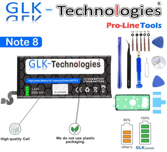 GLK AKKU Samsung Galaxy Note 8 SM-N950F DuoS SM-N950FD EB-BN950ABE Battery NEU