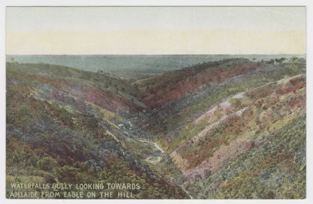 Waterfall Gully from Eagle On The Hill Adelaide South Australia OLD POSTCARD