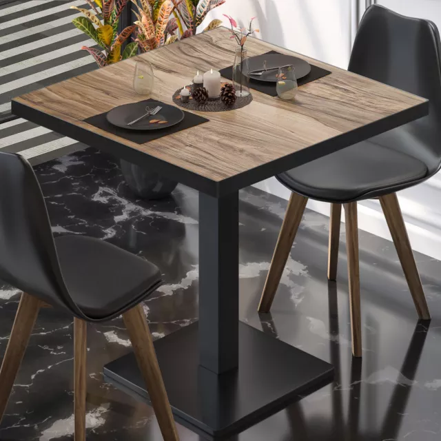 BM | bistro table | B:T:H 60 x 60 x 77 cm | Sheesham / black | folding | qu...