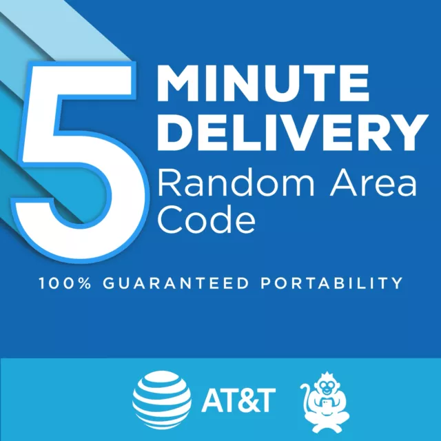 AT&T Prepaid Port Numbers - 5 Minute Delivery! Port in - RANDOM Area Code Only