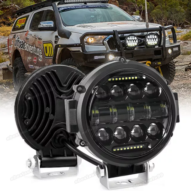 7 inch 210W LED Light Bar Pods Spot 4WD ATV Offroad Combo Driving Fog Work Lamp