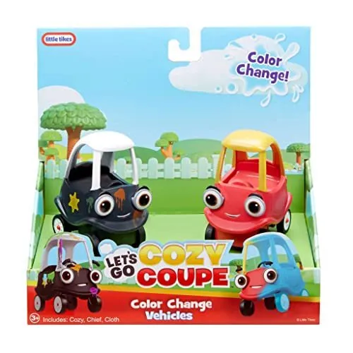 Let’s Go Cozy Coupe 2 Mini Colour Change Vehicles For Tabletop & Floor Push Play