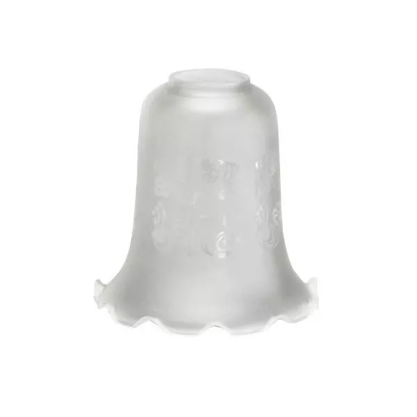 Acid Etched Victorian Bell Shade - Gl084