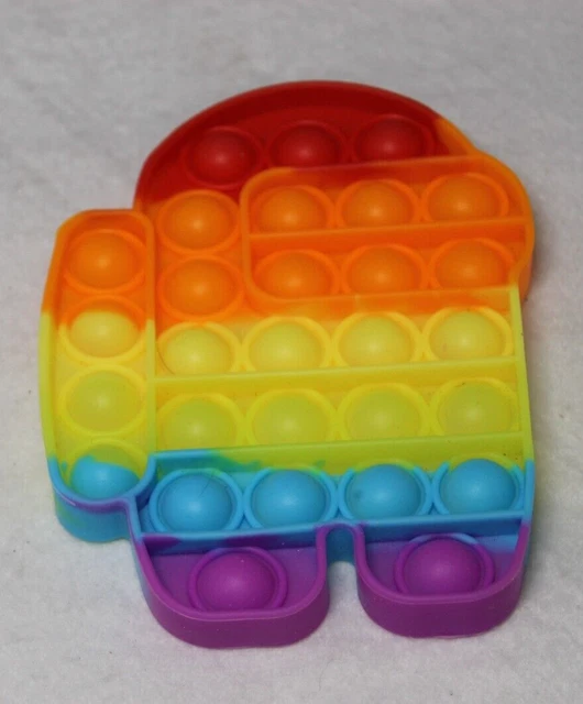 POP IT FIDGET Toy Rainbow Among Us Character Sensory Stress Relief Toy