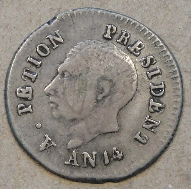Haiti AN 14(1817) 25 Centimes Very Nice for Type few old light scratches on face