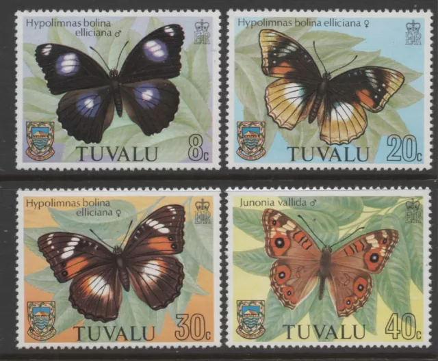 Tuvalu 1981 Butterflies set of 4 MUH