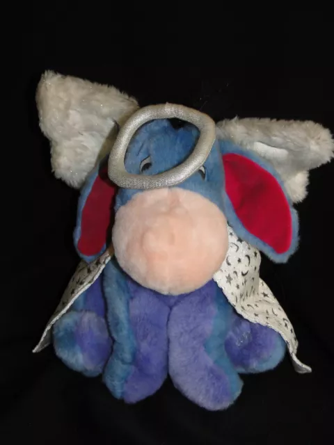 New 2001 Disney Store Winnie the Pooh 12" Christmas Angel EEYORE Plush Teddy