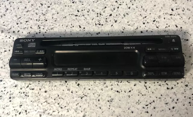 Sony Model CDX-5070  Car Stereo- Faceplate Only- Cd Player- Nice Shape!