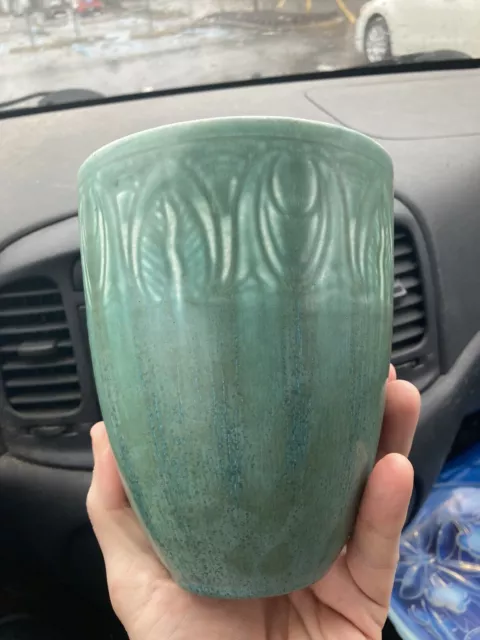 Vintage Rookwood Vase, Beautiful matte green glaze arts & crafts shape 1920s