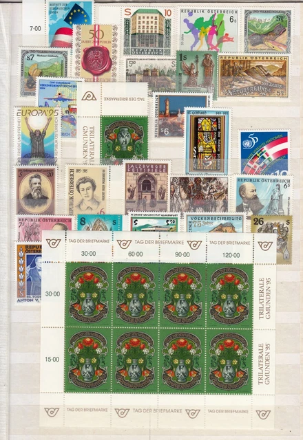 Österreich 2. Republik LOT  Schillingmarken aus 1995+KB postfrisch !
