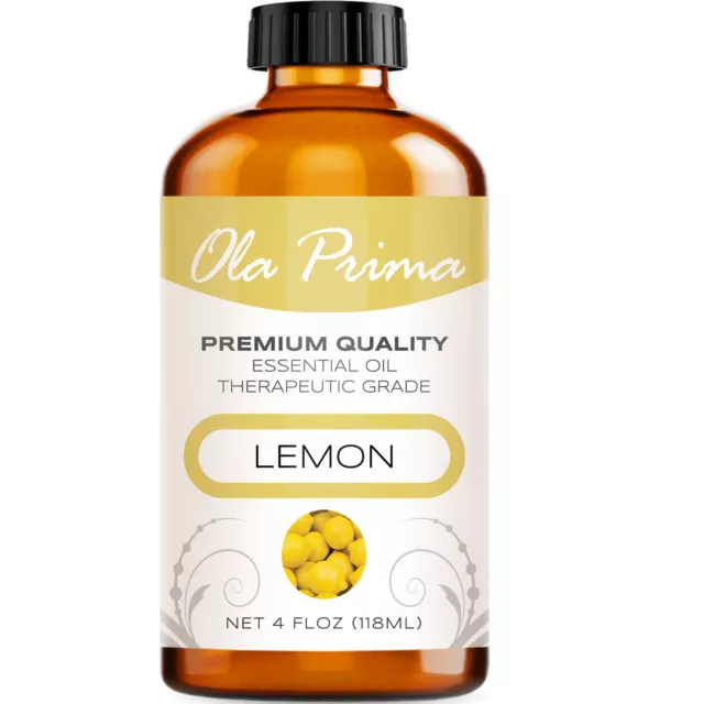 Lemon Essential Oil - Multiple Sizes - 100% Pure - Amber Bottle