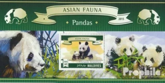 Maldives miniature sheet 830 (complete. issue.) MNH 2015 Pandas