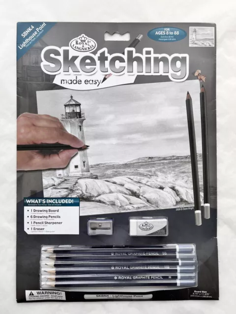 Royal Langnickel Sketching Made Easy Kit 9" X 12" Lighthouse Point SKBN-4