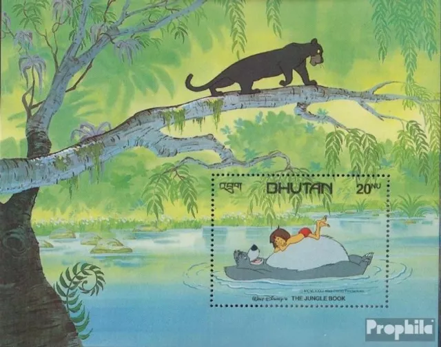 Bhutan Block92 (kompl.Ausg.) postfrisch 1982 Walt Disney Zeichentrickfilm