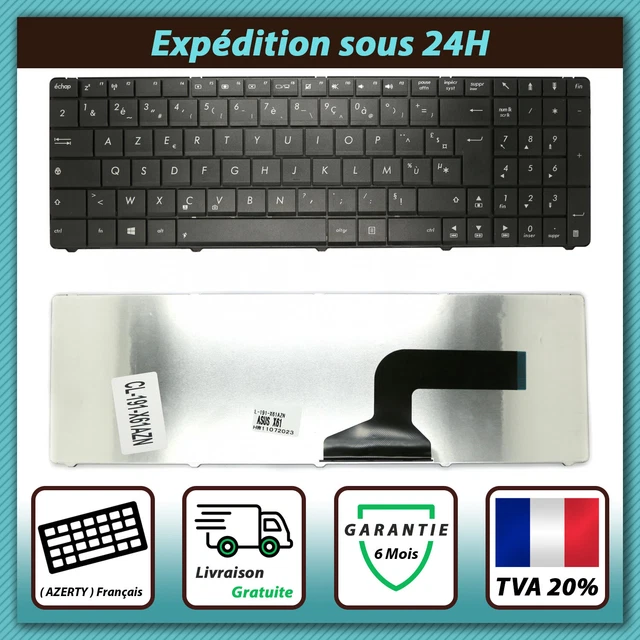 Clavier AZERTY Français Pour Asus X Series (X52F, X53, X54, Etc.) - Marque KINPOWER, Neuf, Emballé