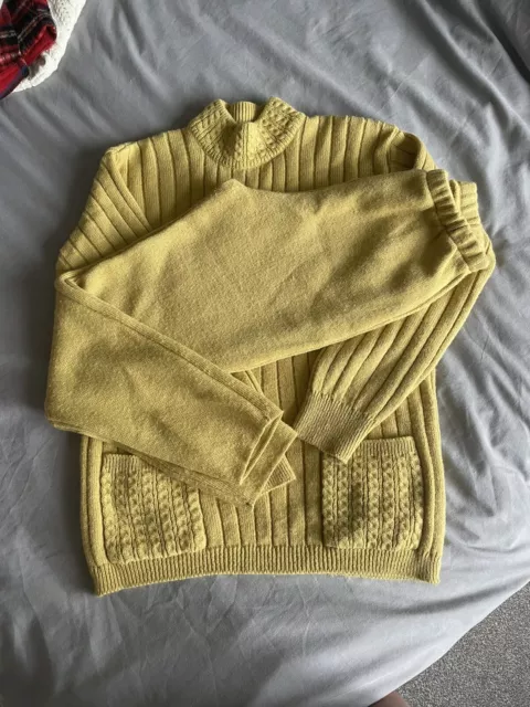 tuta a maglia bambini senape gialla adatta 10-12 anni ragazze