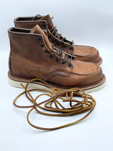 RED WING HERITAGE 6-Inch Moc Toe Boots 1907 Men's US 9 D Copper Rough ...