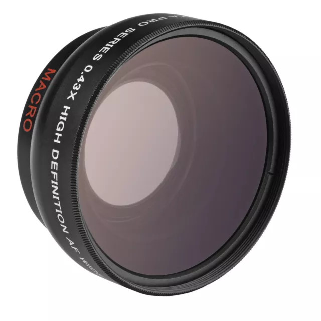 Opteka 0.43x Wide Angle Macro Lens for Sony FE 50mm f/2.8 Macro, FE 35mm f/1.8