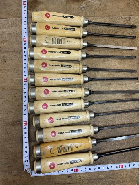Lot De 11 Ciseaux Et Gouges De Tourneur Anciens – Outils Acier/bois, Made In France