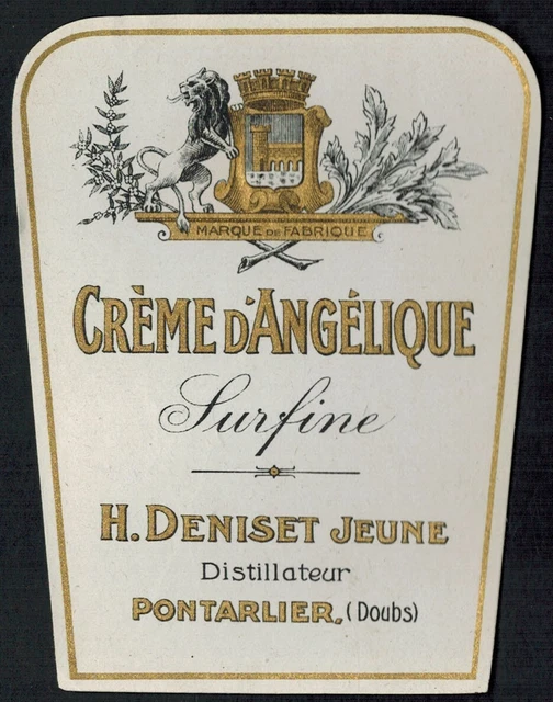 Étiquette De Pharmacie Ancienne – XIXe – Éther – Dorée – Pot Chimie – France