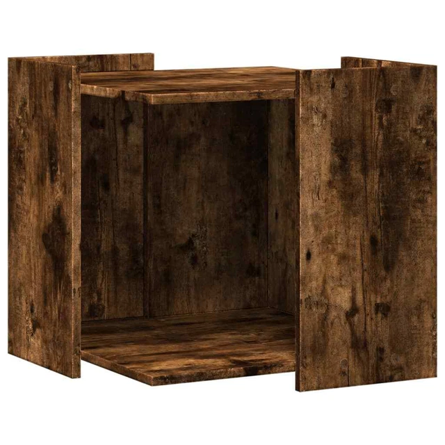 CAT LITTER BOX Enclosure Smoked Oak 53x53x51 cm Engineered Wood £92.85