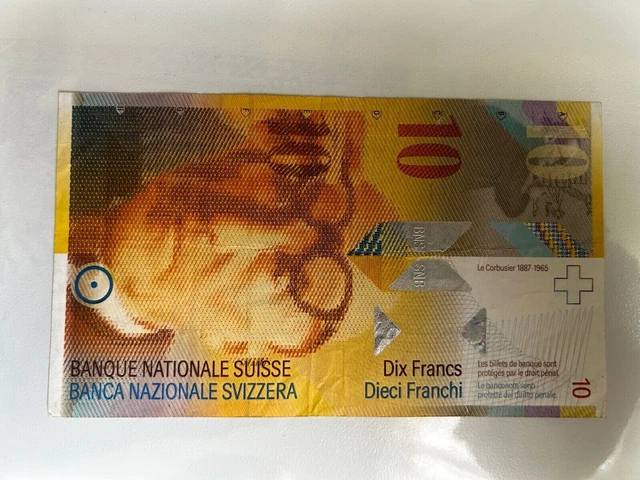 SWITZERLAND  10 Francs  Banknote Belser and Roth