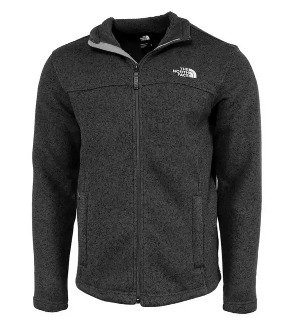 New Mens The North Face Leo Sweater Full Zip Fleece Jacket Black