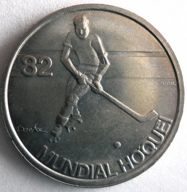 1982 PORTUGAL 5 ESCUDOS - HOCKEY - Excellent Coin - FREE SHIP - Bin #706