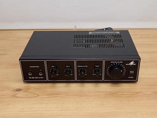 VINTAGE MONACOR PA 402 PA Amplifier 100V Fully Working PLEASE READ 