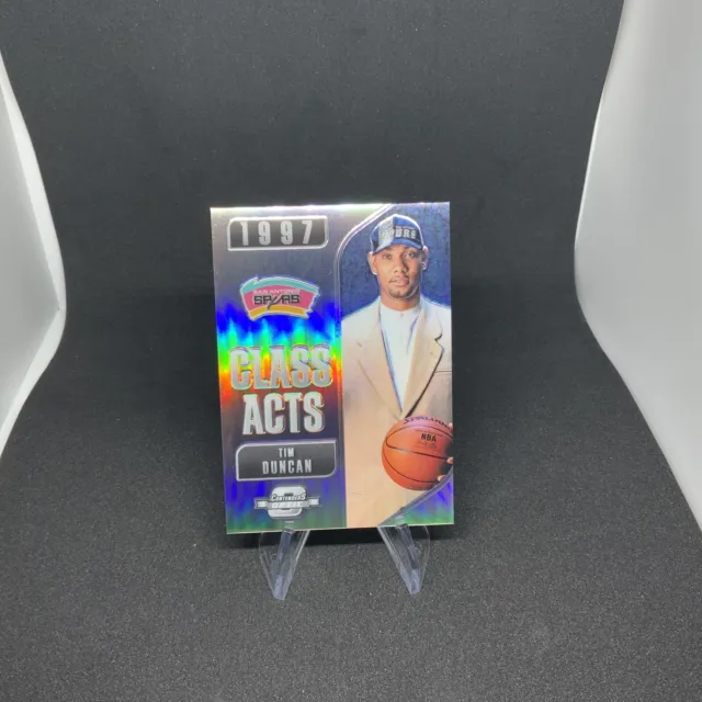 2018-19 Contenders Optic Tim Duncan Class Acts Silver Prizm Holo #22 Spurs 1997