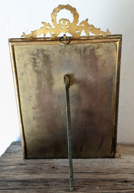 Lovely French Antique Brass Picture Frame Louis Xv Style 3