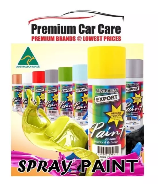 Australian Export 12PK 250g Aerosol Spray Paint Cans FREE SHIP Bulk Buys (12Can)