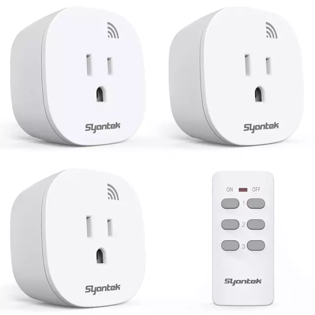 Syantek Remote Control Outlet Wireless Light Switch for Household...