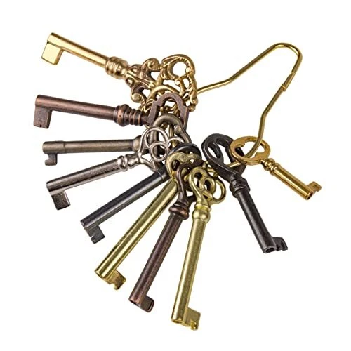 Skeleton Key Set Reproduction for Antique Furniture - Cabinet Doors, Grandfat...