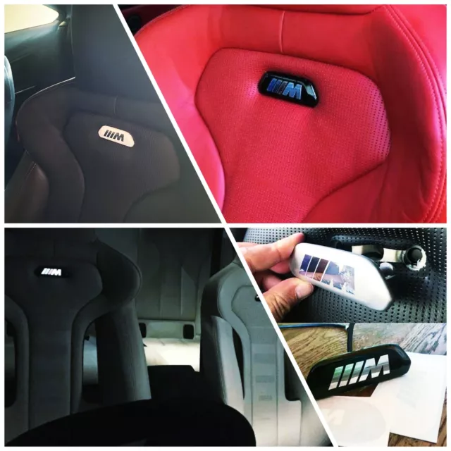 F80 / F82 BMW M3 M4 Seat Badge Repair Kit - GLOSS BLACK Ships Same Day!