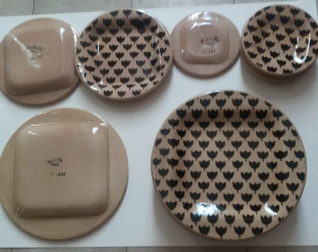 Ceramica Baldelli anni 60 Lotto di 13 piatti dipinti a mano