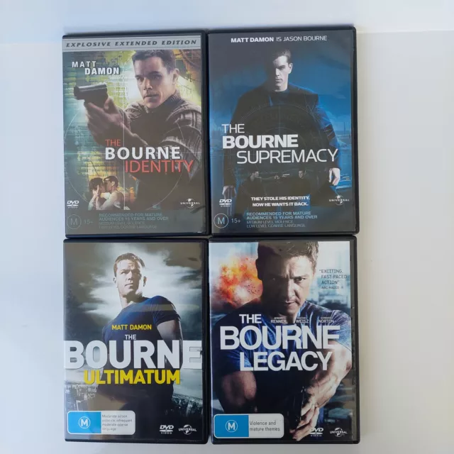 The Bourne Identity Supremacy Ultimatum Legacy DVD Bundle Region 2+4 Matt Damon