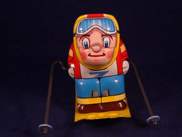 Ancien jouet mécanique tôle chat chassant années 60-70 YONE