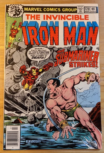 IRON MAN 120 VF/NM 9.0; Sub-Mariner, 1st Justin Hammer, John Romita Jr., 1979