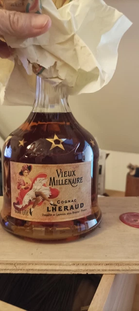 cognac lheraut vieux millenaire 25 ans d'age caisse en bois 