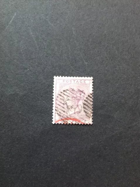 GB QV SG70 6d Pale Lilac, Fine Used, Numeral + red receiving mark. Cat £120+.