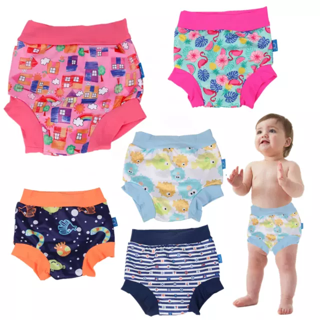 Kids Baby Toddler Boy Girl Neoprene Swim Nappy Reusable Shorts Swimwear