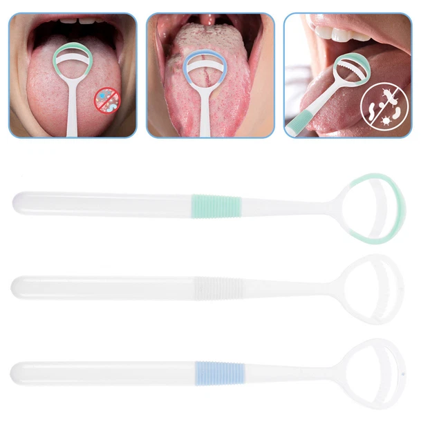 3 piezas limpiadores manuales de gel de sílice raspador de lengua de mano
