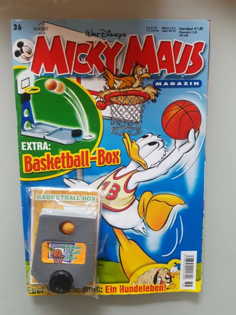 Micky Maus Heft 36 2003 mit Beilage Basketball-Box
