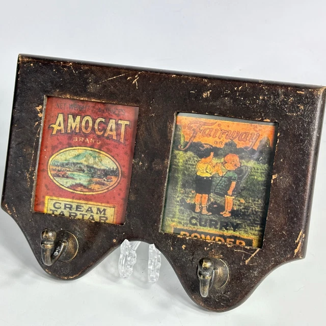 Par De Ganchos Estilo Tradicional Vintage Con Reproducción De Anuncios De Imágenes